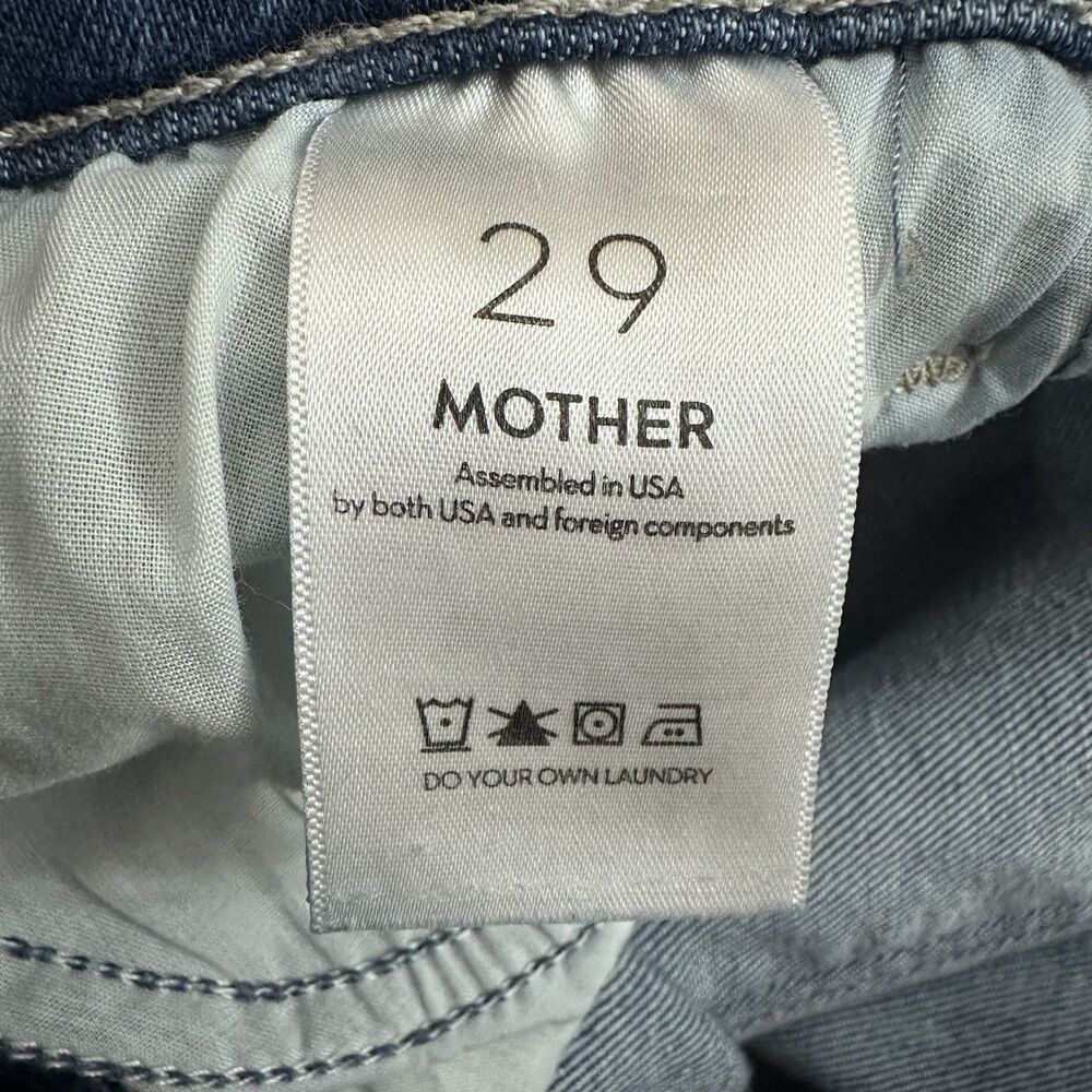 Lil’ Mother Jeans Womens 29 Blue High Rise Lil Hustler Ankle Fray USA Made Denim - Picture 13 of 13
